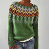 Pull en tricot - sweat artisanal pour femmes avec motif géométrique