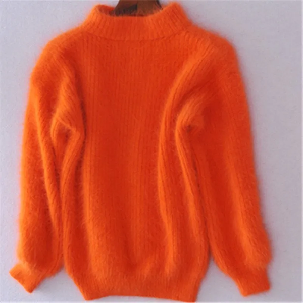 Pull moelleux et fluffy pour femmes - coupe décontractée vintage