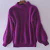 Pull moelleux et fluffy pour femmes - coupe décontractée vintage