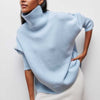 Pull oversize à col roulé - tricot doux pour l'automne