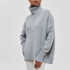 Pull oversize à col roulé - tricot doux pour l'automne