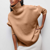 Pull oversize à col roulé - tricot doux pour l'automne