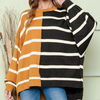 Pull oversized à rayures multicolores - élégant pull pour femmes