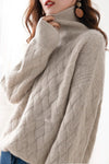 Pull oversized d'hiver - doux pull en cachemire pour femme