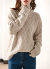 Pull oversized d'hiver - doux pull en cachemire pour femme