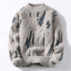 Pull oversized moderne pour femmes - pull en maille stylé avec motif abstrait