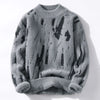 Pull oversized moderne pour femmes - pull en maille stylé avec motif abstrait