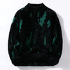 Pull oversized moderne pour femmes - pull en maille stylé avec motif abstrait