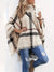 Pull poncho - poncho tricoté élégant avec col roulé pour femmes