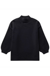 Pull surdimensionné tricoté - sweat élégant pour femmes avec manches bouffantes