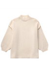 Pull surdimensionné tricoté - sweat élégant pour femmes avec manches bouffantes