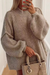 Pull surdimensionné tricoté - sweat élégant pour femmes avec manches bouffantes