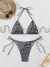 Ensemble de bikini 2 pièces pour femmes avec liens sur les côtés - vêtement de plage élégant pour l'été