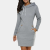 Robe à capuche - robe sweat moderne pour femmes avec poches