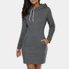 Robe à capuche - robe sweat moderne pour femmes avec poches
