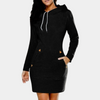 Robe à capuche - robe sweat moderne pour femmes avec poches