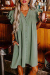 Robe à manches volantées - vert brume intemporelle pour toutes les occasions