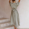 Robe cache-cœur élégante - robe chic avec lien