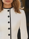 Robe chemise ajustée - manteau classique mi-long élégant pour femmes