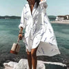Robe chemise - élégante robe de plage ample pour femmes
