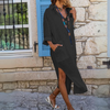 Robe chemise - robe en lin élégante pour femmes avec poches