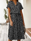 Robe chemise - robe midi décontractée avec ceinture