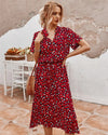 Robe chemise - robe midi décontractée avec ceinture