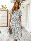 Robe chemise - robe midi décontractée avec ceinture