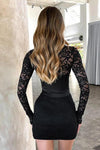 Robe corset en dentelle noire - élégance moderne pour les femmes d'aujourd'hui