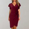 Robe croisée - robe sophistiquée avec des manches volantées