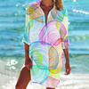 Robe de plage tie-dye pour femmes - couverture estivale vibrante
