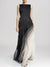Robe de soirée élégante - robe noire à superpositions pour femmes