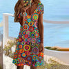 Robe d'été multicolore - robe chic à motifs pour femmes