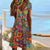 Robe d'été multicolore - robe chic à motifs pour femmes