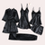 Robe en satin - loungewear élégante pour dames avec détails en dentelle
