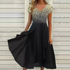 Robe fleurie pour femmes - délicate robe midi d'été avec jupe fluide