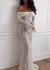 Robe fourreau en dentelle dénudée épaule - robe charmante abricot pour femmes