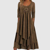 Robe longue à volants - robe décontractée tendance avec poches