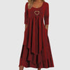 Robe longue à volants - robe décontractée tendance avec poches