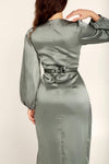 Robe longue en satin - élégante robe de soirée pour femmes