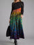 Robe longue en velours noir fleuri - tenue élégante pour l'hiver