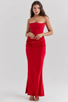 Robe maxi corset sans bretelles - élégante robe de soirée pour les femmes