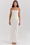 Robe maxi corset sans bretelles - élégante robe de soirée pour les femmes