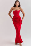 Robe maxi corset sans bretelles - élégante robe de soirée pour les femmes