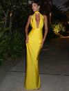 Robe maxi de soirée - élégante robe à dos nu pour femmes