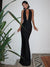 Robe maxi de soirée - élégante robe à dos nu pour femmes