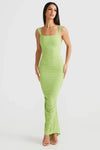 Robe maxi dos nu froncée - élégante robe de soirée pour femmes
