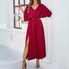 Robe maxi élégante - robe de soirée chic avec décolleté en v pour femmes