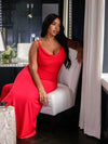 Robe maxi - élégante robe de soirée drapée