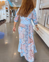 Robe maxi - élégante robe longue à imprimé floral pour femmes